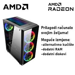 Računalo ADM Gaming Pay and Carry IV AMD Ryzen 5 5600, 16GB DDR4, SSD 1TB NVMe, RX7600XT, No OS