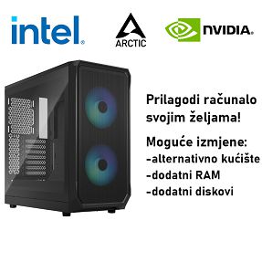 Računalo ADM Gaming High Range G378 Intel CORE ULTRA 5 250K Plus, 16GB DDR5, 1TB SSD NVMe, RTX5070Ti, No OS