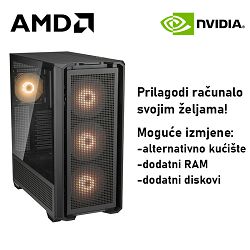 Računalo ADM Gaming High Range G73 AMD Ryzen 9 5900X, 16GB DDR4, 1TB SSD NVMe, RTX4070 SUPER, No OS