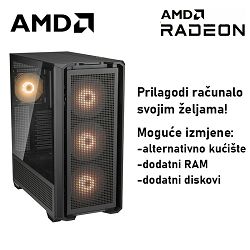 Računalo ADM Gaming High Range G142 AMD Ryzen 5 5600X, 16GB DDR4, 1TB SSD NVMe, RX7600XT, No OS