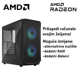 Računalo ADM Gaming High Range G161 AMD Ryzen 7 7700X, 16GB DDR5, 1TB SSD NVMe, RX6800XT, No OS