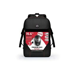 Ruksak za laptop Port Premium Pack 15.6" + bežični miš, crni, 501901