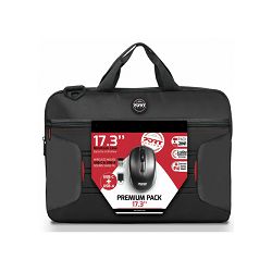 Torba za laptop Port premium pack TL 17.3" + bežični miš, crna, 501874