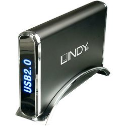 Lindy enclosure black USB 2.0 3.5" 8.9cm SATA & IDE pATA
