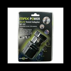 MAXPOWER ADAPTER UNIVERZALNI PUTNI WP-3UT CRNI , universal travel adapter, 3858890430950
