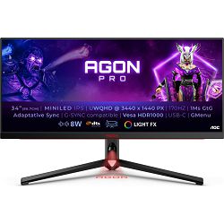 AOC Agon Pro AG344UXM IPS, 2xHDMI 2.1, 1xDP, USB-C, zvučnici