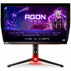 AOC AGON AG254FG, 24.5" FHD IPS 360Hz, HDMI, DP, USB, zvučnici, G-Sync