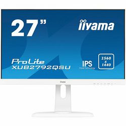 IIYAMA Prolite XUB2792QSU-W1 27" IPS, DVI/HDMI 1.4/DisplayPort , USB, speakers, white, ultra slim
