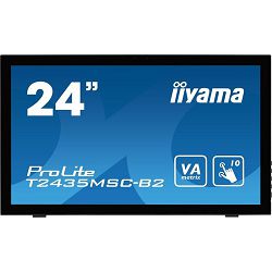 IIYAMA T2435MSC-B2 24" VA PCAP 10P Touch Screen, DVI, HDMI, Displayport, USB, Webcam & Microphone