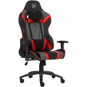 Bit Force gaming stolica Diablo L-2D, PU koža/tkanina, crno/sivo/crvena