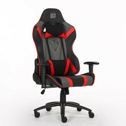 Bit Force gaming stolica Dia L-2D, crno/sivo/crvena, YX-8037