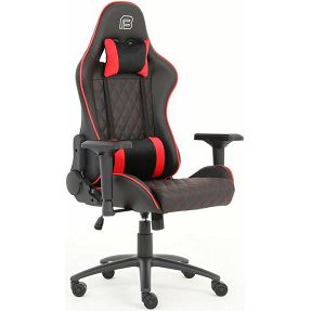 Bit Force gaming stolica Geronimo L-4D, PU koža/tkanina, crno/crvena