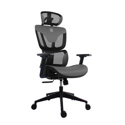 Bit Force uredska stolica Cozy LM-2D, PU koža, crno/siva