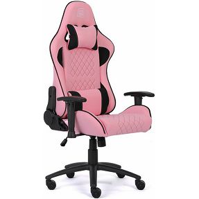 Bit Force gaming stolica Khan F-2D, tkanina, rozo/crna