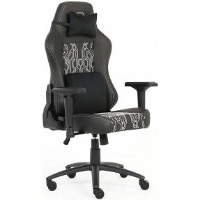 Bit Force gaming stolica Deamon L-4D, PU koža/tkanina, crno/bijela