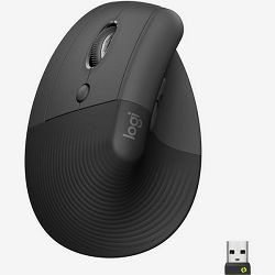 Logitech bežični miš Lift, ergonomski, vertical, left-handed, Graphite, 910-006474