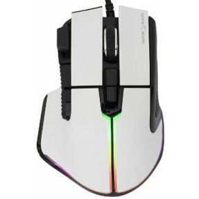 White Shark žični miš GM-9006 MARROK RGB, USB, optički, 12.000dpi, bijeli
