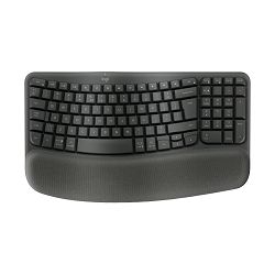 Logitech bežična tipkovnica Wave Keys, ergonomska, Graphite, 920-012304