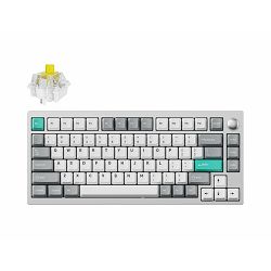 Keychron mehanička tipkovnica Lemokey P1 Pro, super banana switch, US Layout, silver, P1P-X4-s