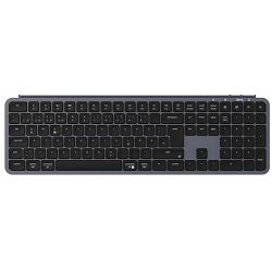 Keychron bežična tipkovnica B6 Pro, Ultraslim, Bluetooth/2.4GHz, space gray, UK Layout, B6P-K1