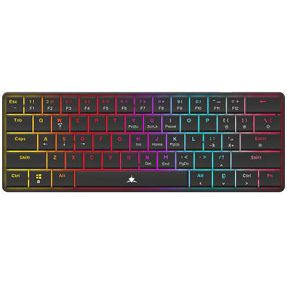 White Shark mehanička tipkovnica GK-006121 NAGAMAKI / US-BLUE.SW, USB, blue switch, crna