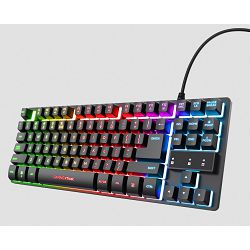 Trust tipkovnica 23698 GXT 833 Thado, Gaming, osvjetljena, US, crna, USB
