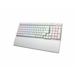 Tipkovnica ASUS ROG Strix Scope II 96 mehanička, NX RGB, PBT, Wirelles, bijela, 90MP037A-BKUA30