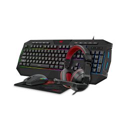 Gamenote KB501CM Gaming komplet 4u1 tipkovnica/slušalice/miš/podloga