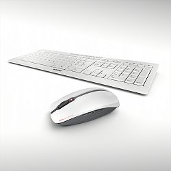 Komplet Cherry Stream Desktop tiha bežična tipkovnica+miš, bijela, JD-8500EU-0