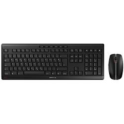 Komplet Cherry Stream Desktop Recharge, tiha bežična tipkovnica+miš, crna, JD-8560SL-2