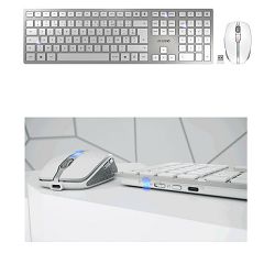 Komplet Cherry DW-9100, slim bežična/BT tipkovnica+miš, bijelo/siva, JD-9100GB-1