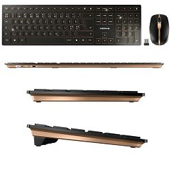 Komplet Cherry DW-9100, slim bežična/BT tipkovnica+miš, crna, 54287