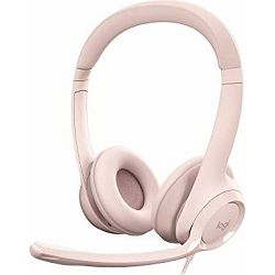 Logitech headset H390, USB, Rose, 981-001281