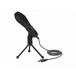 Mikrofon Delock Condenser Microphone with Table Stand, USB, omnidirectional, 65939