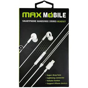 Slušalice Maxmobile Handsfree WE08 Lightning, za iPhone