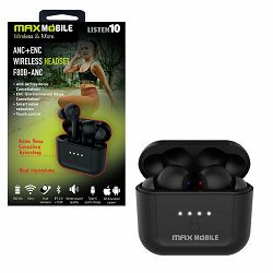 Slušalice Maxmobile F80 TWS, bluetooth, ANC, crna