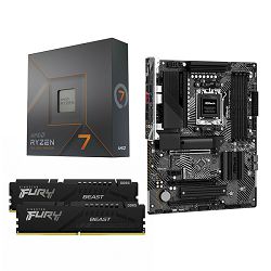 AMD Bundle Ryzen 7 7700X Promo, Asrock X670E PG LIGHTNING, DDR5 32GB Kingston  Fury BEAST 5600MHz Expo