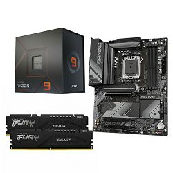 AMD Bundle Ryzen 9 7900X Promo, Gigabyte B650 GAMING X AX, DDR5 32GB Kingston  Fury BEAST 5600MHz Expo