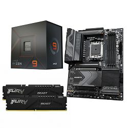AMD Bundle Ryzen 9 7900X Promo, Gigabyte X670 Gaming X AX, DDR5 32GB Kingston  Fury BEAST 5600MHz Expo