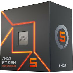 CPU AMD Ryzen 5 7600 BOX, AM5 , AMD Wraith Stealth cooler, (3.80-5.10GHz), 100-100001015BOX