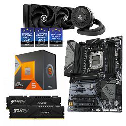 AMD Bundle Ryzen 5 7600X3D Promo, Gigabyte B650 EAGLE AX, DDR5 2x16GB Kingston 6000MHz Fury Beast CL36, Arctic Liquid Freezer III 240