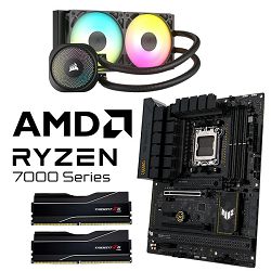 AMD Bundle Ryzen 5 7600X3D Promo, ASUS TUF B650-Plus WIFI, DDR5 2x16GB G.Skill 6000MHz Trident Z5 NEO Black CL30, Corsair Nautilus 240 ARGB