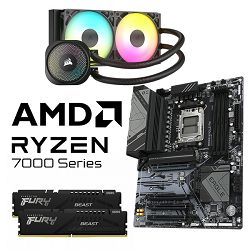 AMD Bundle Ryzen 7 7700X Promo, Gigabyte B650 EAGLE AX, DDR5 2x16GB Kingston 6000MHz Fury Beast CL36, Corsair Nautilus 240 ARGB