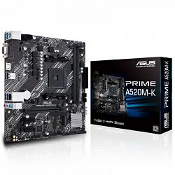 ASUS Prime A520M-K, AMD A520, AM4, 90MB1500-M0EAY0