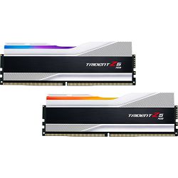 DDR5 64GB (2x32) G.Skill, 6400MHz, Trident Z5 RGB Silver, Intel XMP 3.0, F5-6400J3239G32GX2-TZ5RS