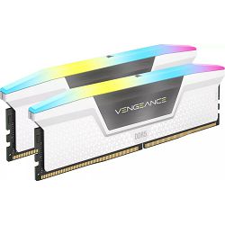 DDR5 64GB (2x32) Corsair, 6000MHz, Vengeance RGB White, Intel XMP, CMH64GX5M2B6000C40W