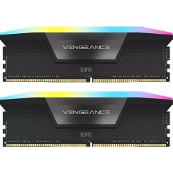 DDR5 96GB (2x48) Corsair Vengeance RGB Black, 6400MHz, CL32, Intel XMP 3.0, CMH96GX5M2B6400C32