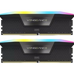 DDR5 96GB (2x48) Corsair Vengeance RGB Black, 6400MHz, CL32, Intel XMP 3.0, CMH96GX5M2B6400C32