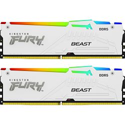 DDR5 32GB (2x16) Kingston, 6000MHz, Fury BEAST RGB White, KF560C36BWEAK2-32