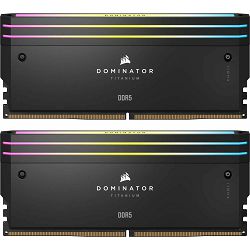 DDR5 64GB (2x32) Corsair, 6400MHz, Dominator Titanium RGB Black, Intel XMP 3.0, CMP64GX5M2B6400C32